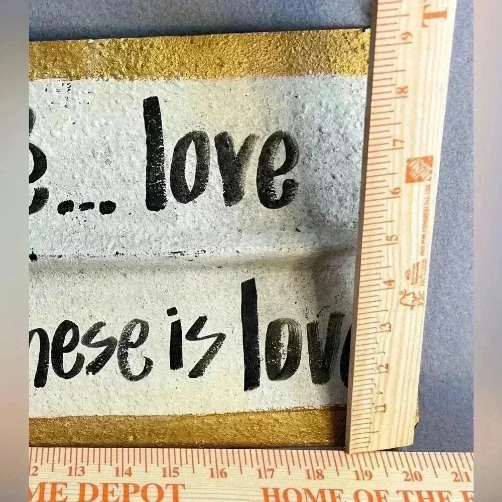 Recycled barn tin sign “Faith, Hope, Love, but the greatest of these is Love,